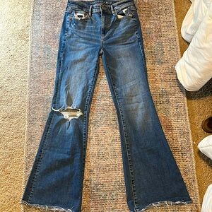 american eagle super high rise flare